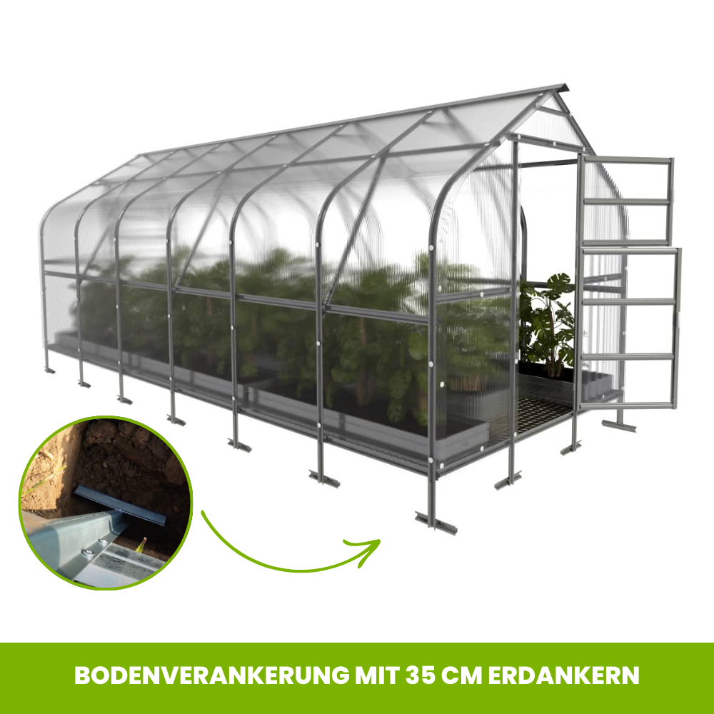 Polycarbonat-Gewächshaus – Das Elegante